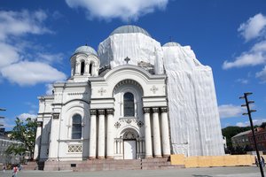 Kauno simbolis vėl tuščias – restauravimo darbus sustabdė povandeninės srovės