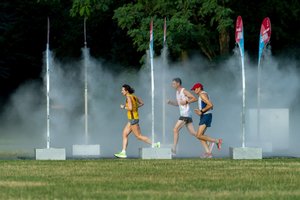 Pragariškas karštis – nė motais: bėgikai A. Sorokinas ir D. Banienė Vilniuje pagerino Lietuvos rekordus