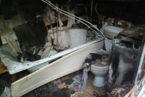 Šakių r. kilus gaisrui medikų pagalbos prireikė apdegusiam vyrui