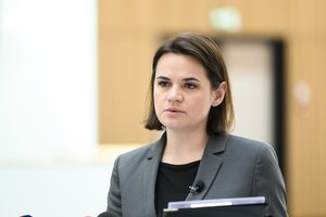 A. Blinkenas susitikęs su S. Cichanouskaja pademonstravo baltarusių opozicijai paramą