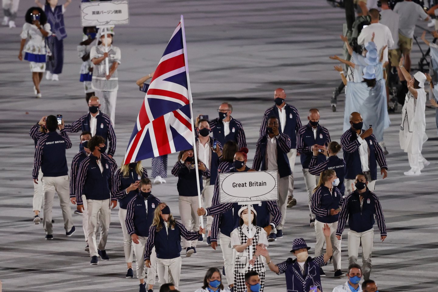 Tokijo olimpiados atidarymo ceremonija.<br>Reuters/Scanpix nuotr.