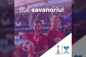 Atstovaukite savo šaliai savanoriaudami FIFA pasaulio salės futbolo čempionate Lietuvoje