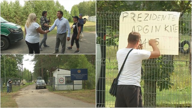Prie Rūdninkų poligono tęsiasi protestai: gyventojų palaikyti atvyko P. Gražulis ir R. Dambrauskas 