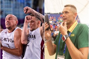Latvijos trijulių krepšinio rinktinę puikiai žinantis D. Novickas: „Jei Tokijuje būtų Lietuva, mes taip pat užsikabintume medalius“