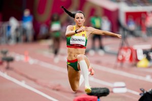 Diana Zagainova atliko du nesėkmingus šuolius ir atsisveikino su Tokijo olimpiada