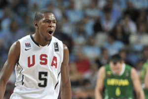 Į olimpinio krepšinio pusfinalį žengęs K. Durantas paminėjo Lietuvą: prisiminė Londono olimpiadą