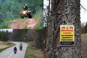 Miško pakločių niokotojams siūlo skirti kelis tūkstančius eurų siekiančias baudas ir konfiskuoti keturračius: turtuoliai tik taip susivoktų