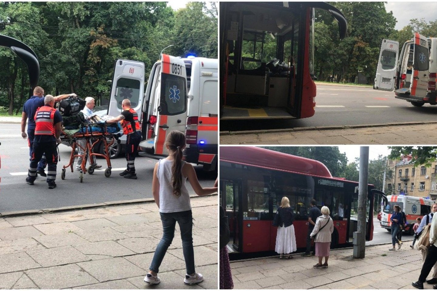 Gelbėjimo operacija sostinės autobuse: keleiviai skubėjo gaivinti sąmonę praradusį vyrą.<br> S. Prašmanto nuotr.