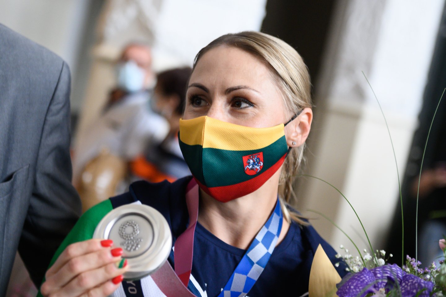 L.Asadauskaitės-Zadneprovskienės iškovotas sidabras Tokijo olimpinėse žaidynėse - vienintelis lietuvių medalis.<br>V.Skaraičio nuotr.