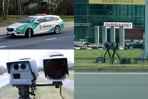 Neįprastas vaizdelis vairuotojams: nejaugi dar ir šitaip matuojamas greitis?
