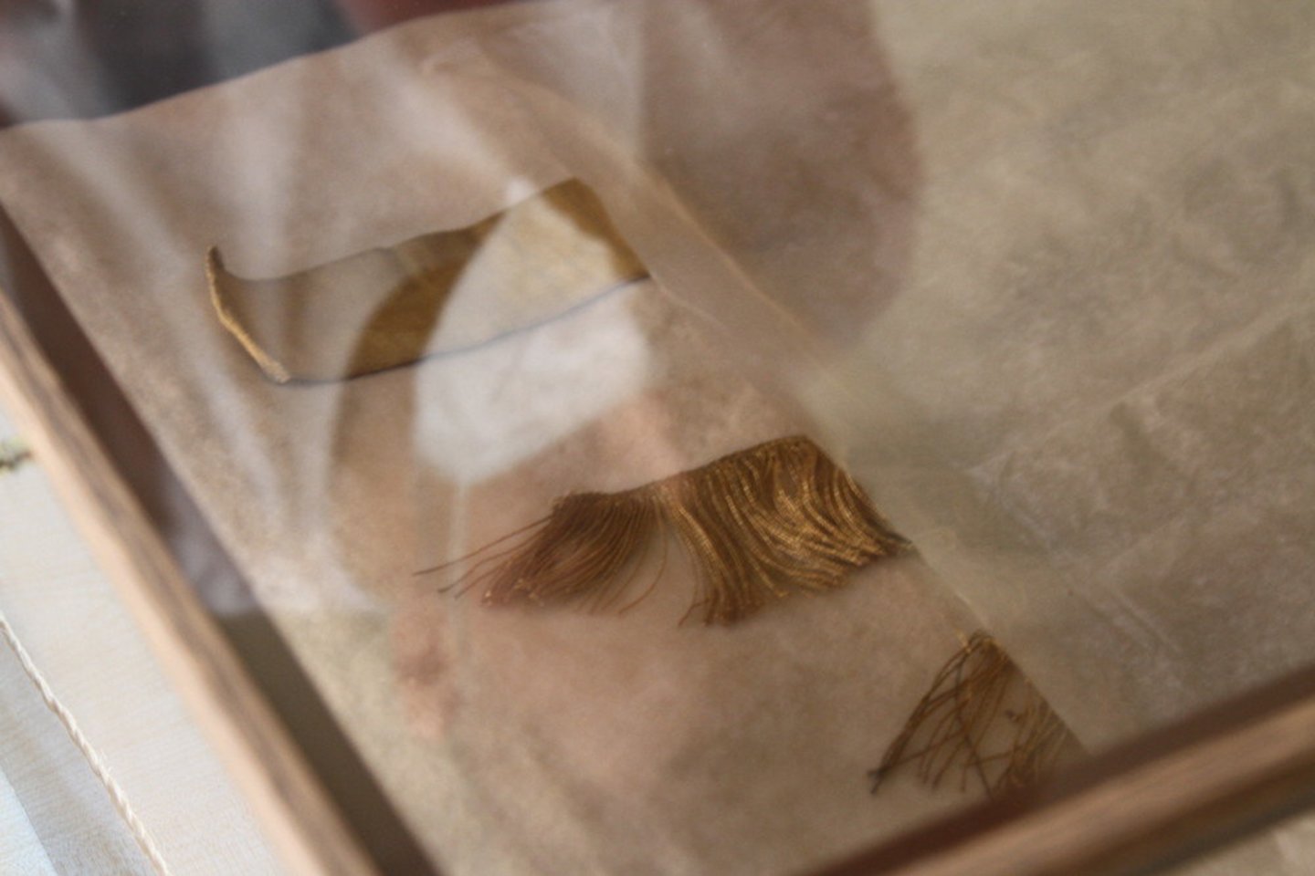 Tilmanas Kroekeris muziejui padovanojo išsaugotus dokumentus, nuotraukas ir karalienės Luizės suknelės skiautes.<br>L.Giedraitytės nuotr. 