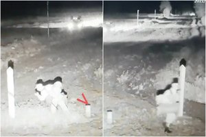 Vaizdo kameros užfiksavo į Lietuvą įžengusį Baltarusijos pasienietį