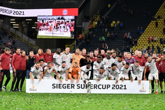 Papildė titulų kolekciją: du R. Lewandowskio įvarčiai garantavo „Bayern“ klubui Vokietijos supertaurę