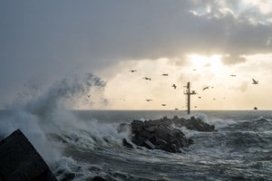 Pajūryje dėl stipraus vėjo apribota laivyba: gūsiai siekė 27 m/s, ugniagesiai sulaukė dešimčių iškvietimų