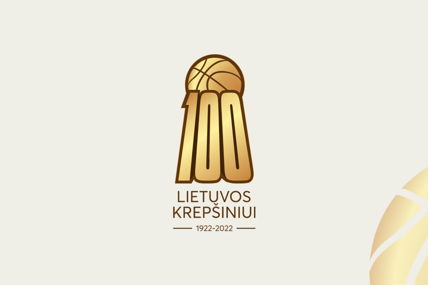  Lietuvos krepšinio šimtmečio jubiliejui įamžinti – specialus logotipas ir metai skirti krepšiniui.<br> LKF nuotr.