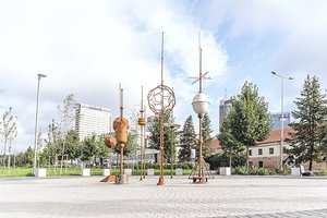 Krantinėje pasodino televizijos antenų sodą