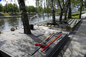 Piktinasi Vilniuje betone kalinamais medžiais: pirma numarins, o po to gelbės?