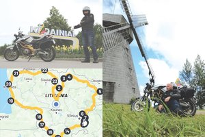 Atidavė pagarbą tėvynei: per tris dienas motociklu apkeliavo Lietuvą