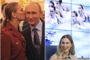 Triskart olimpinė čempionė rusė prisiminė, kaip bučiavo prezidentą V. Putiną: „Jo oda labai švelni“