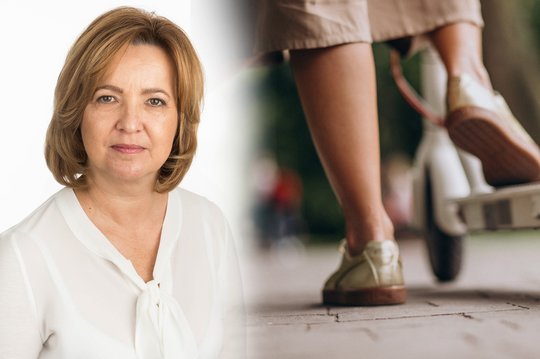 Kelionė paspirtuku direktorei baigėsi neplanuotai