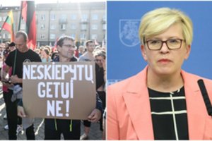 Protestuotojams kliūva ne skiepai ir galimybių pasas: I. Šimonytė įžvelgia naują tendenciją