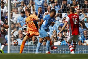 „Manchester City“ sudaužė vis dar be pergalių esantį „Arsenal“ – tai jau buvo devintas kartas iš eilės