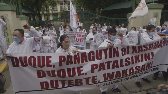 Filipinuose nerimsta sveikatos darbuotojų protestai: reikalauja jiems priklausančio atlygio