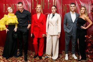 Išsipuošususios garsenybės atskubėjo į žurnalo pristatymą viešbutyje