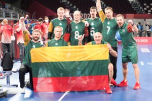 JAV spaudimą atlaikiusi Lietuvos rinktinė – paralimpinio golbolo bronzos medalių laimėtoja