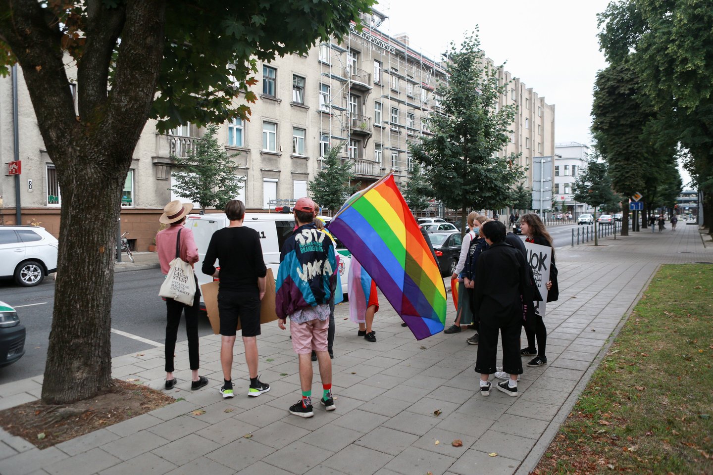  LGBTQ+ atstovai pasiryžę rugsėjo 4-ąją žūtbūt žygiuoti Laisvės alėja.<br> G.Bitvinsko nuotr.