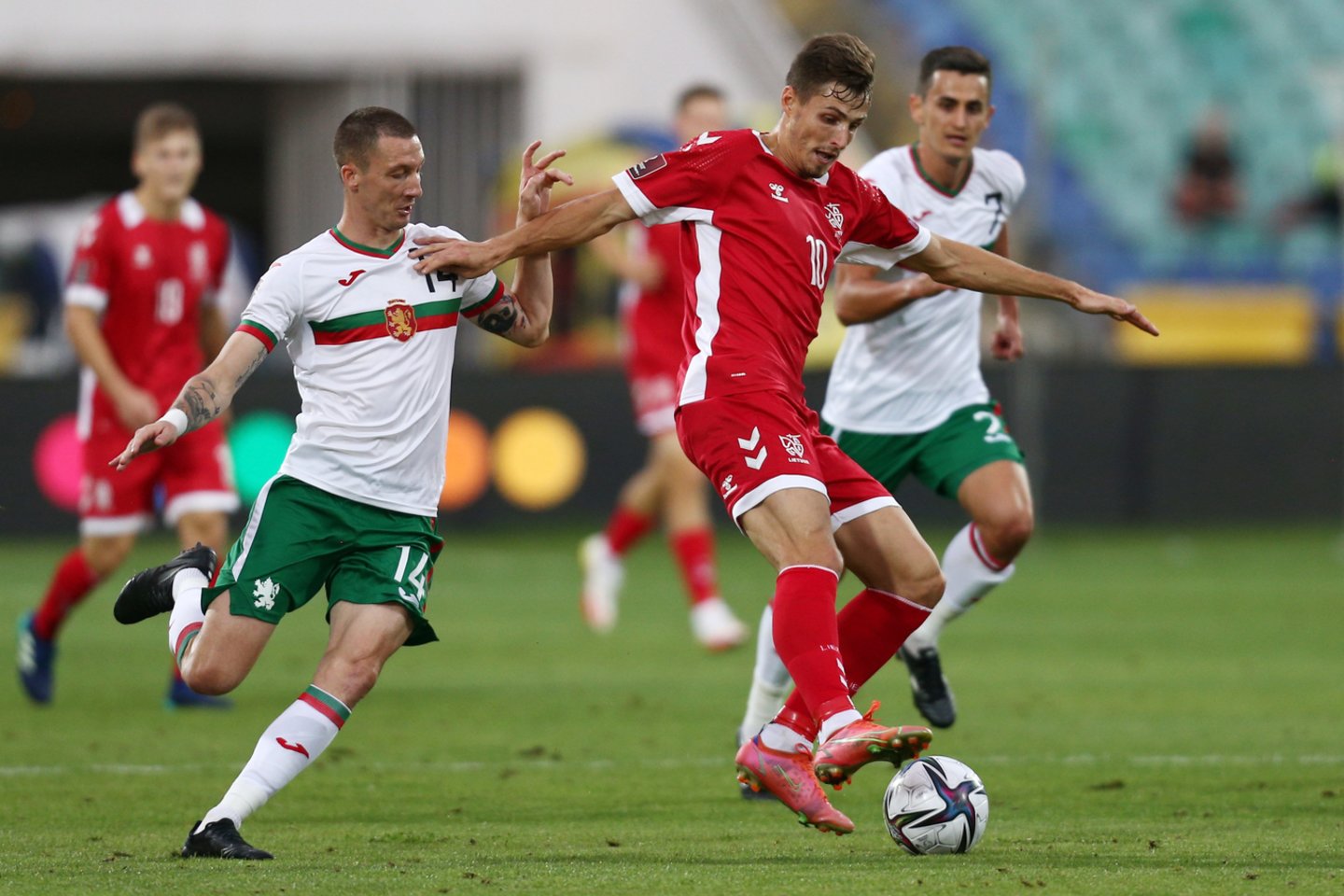 Lietuvos futbolo rinktinė patyrė nesėkmę Bulgarijoje.<br>Reuters/Scanpix nuotr.