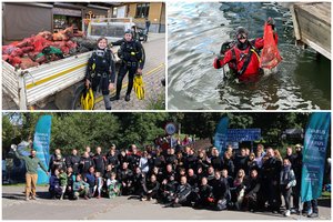 Trakuose į ežero valymo akciją susirinko daugiau nei pusšimtis narų:  šiukšlėms išvežti prireikė sunkvežimio