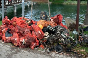 Galvės ežerą kuopę narai šiukšlių rinkimą prilygina grybavimui: tai – savotiška atrakcija