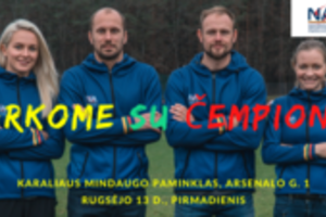 „Tvarkome su čempionais“ – treniruotės ir gamtos tausojimas su geriausiais šalies sportininkais