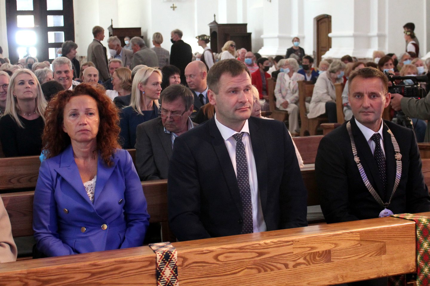  Iškilminga naujojo Šiaulių garbės piliečio inauguracija vyko Šiaulių katedroje.<br> R.Vitkaus nuotr.
