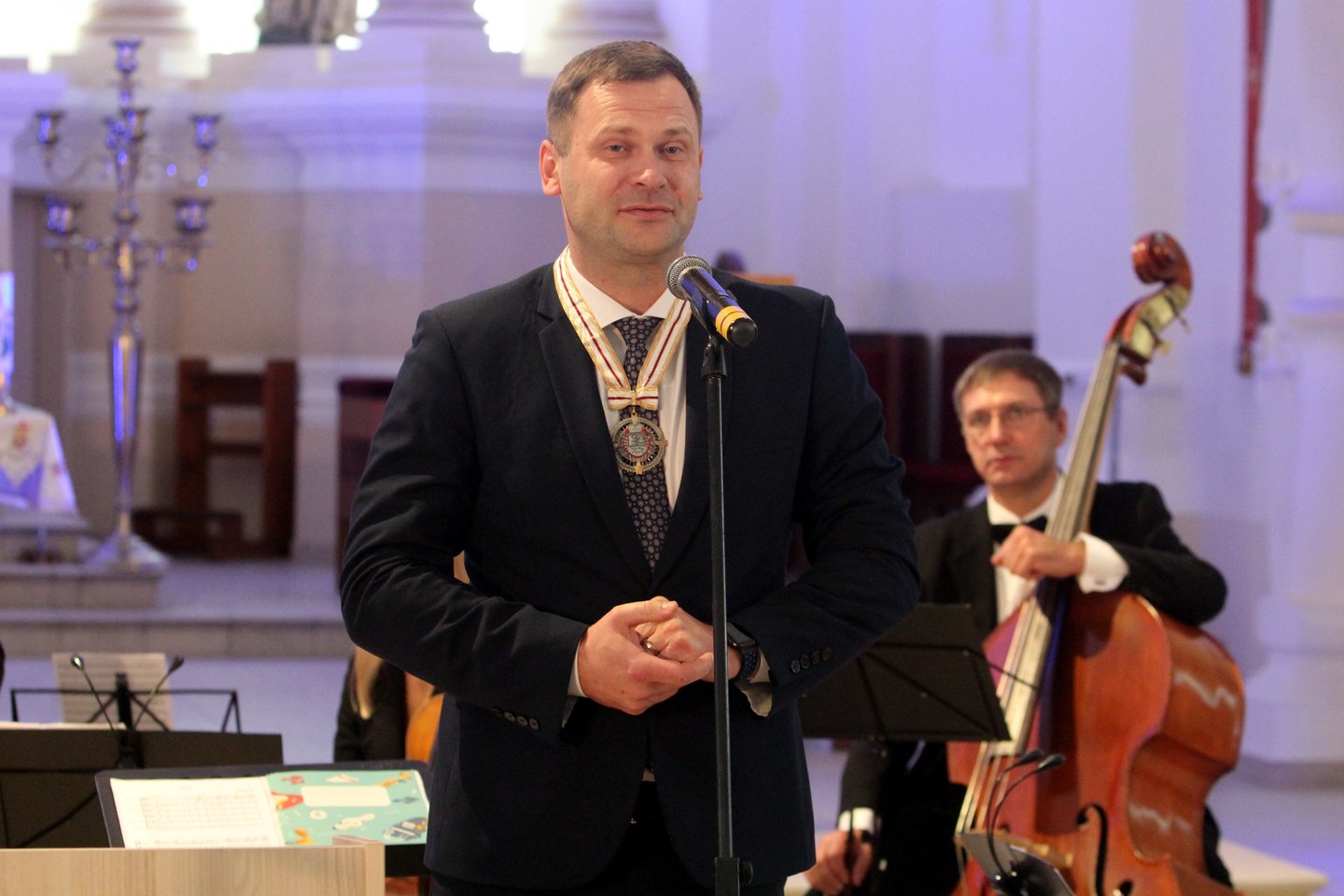 Mindaugas Bilius tapo 44-uoju Šiaulių garbės piliečiu.<br> R.Vitkaus nuotr.