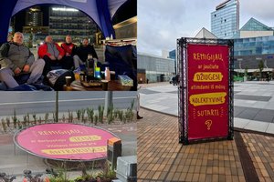 „Vilniaus viešojo transporto“ darbuotojai nusiteikę kovoti iki galo: sėdės prie savivaldybės tol, kol bus išklausyti