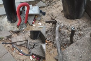 Vilniaus centre kyšantys kabeliai pribloškė praeivius: ar taip laukiama nelaimės?