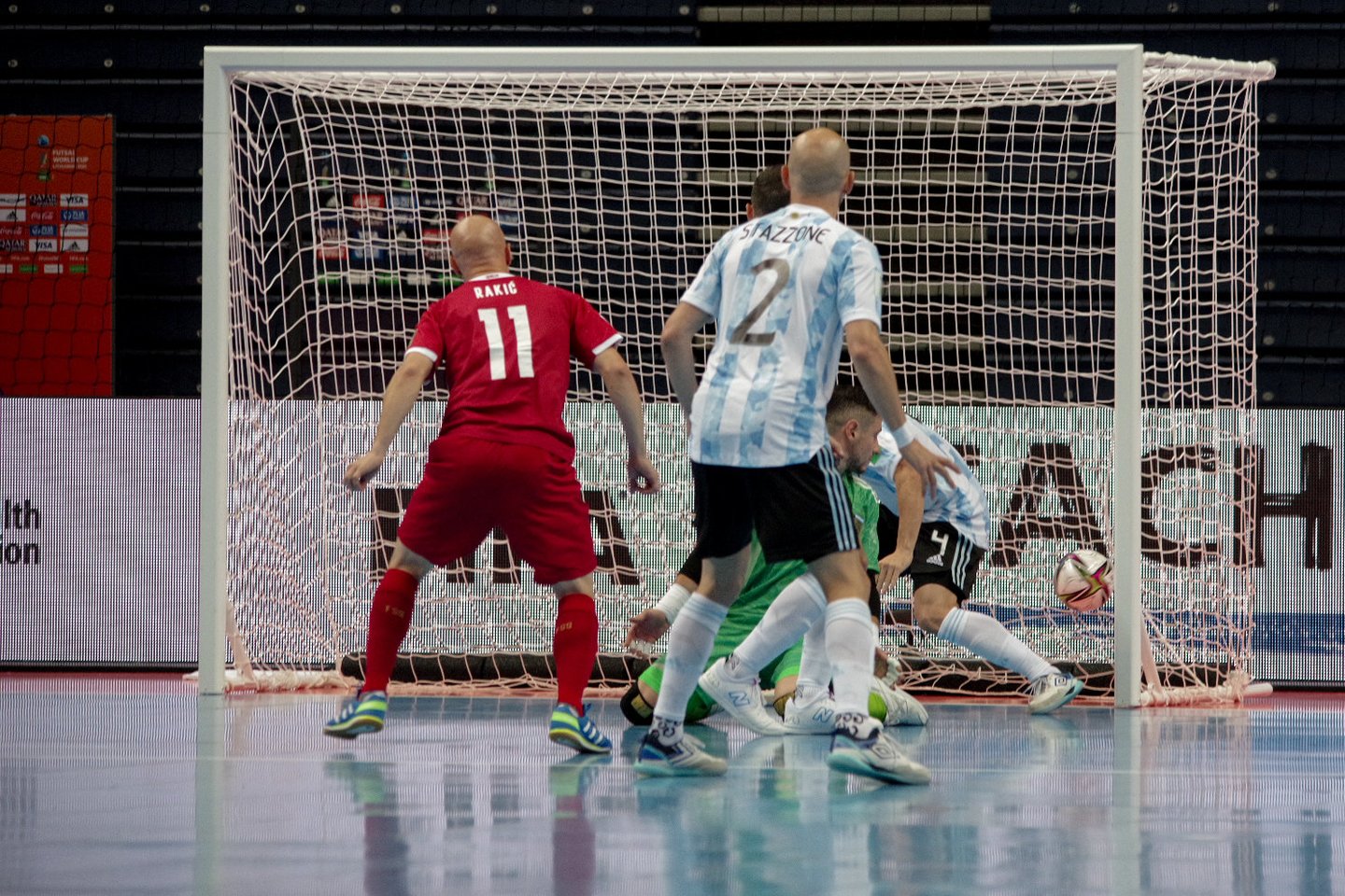 Argentina - Serbija futsal rungtynės.<br> V. Ščiavinsko nuotr.