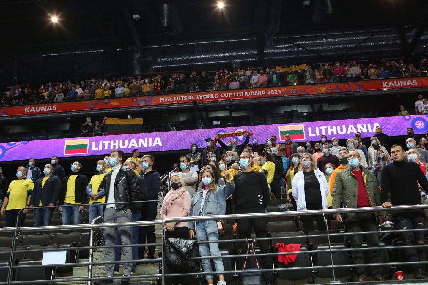  Lietuvos ir Kosta Rikos rinktinių dvikova pasaulio futsal čempionate.<br> M.Patašiaus nuotr.
