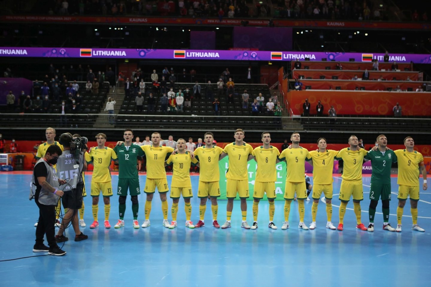 Lietuvos ir Kosta Rikos rinktinių dvikova pasaulio futsal čempionate.<br>M.Patašiaus nuotr.