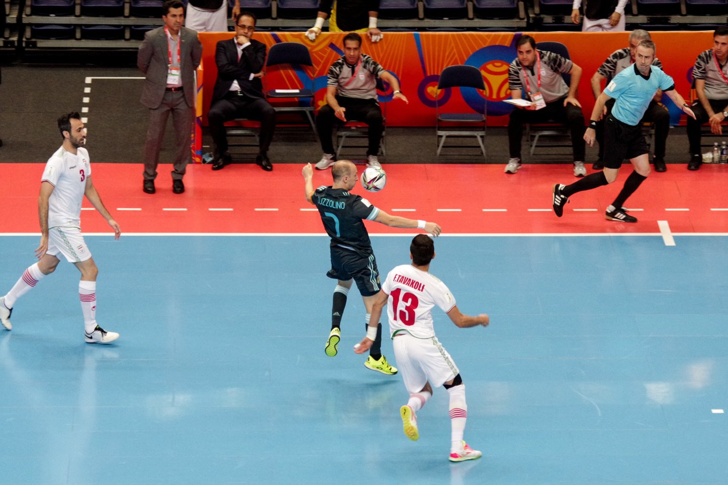 Argentinos ir Irano rungtynių akimirka.<br>V.Ščiavinsko nuotr.