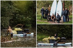 Vilnelę valę narai nustebo: dugne rado dešimtis padangų, sveiką automobilio stiklą ir vaikiškų kuprinių 