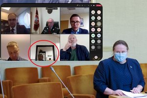 Nuotoliniame posėdyje – netikėtas vaizdas: A. Širinskienės ekrane akimirkai pasirodė ir R. Karbauskis