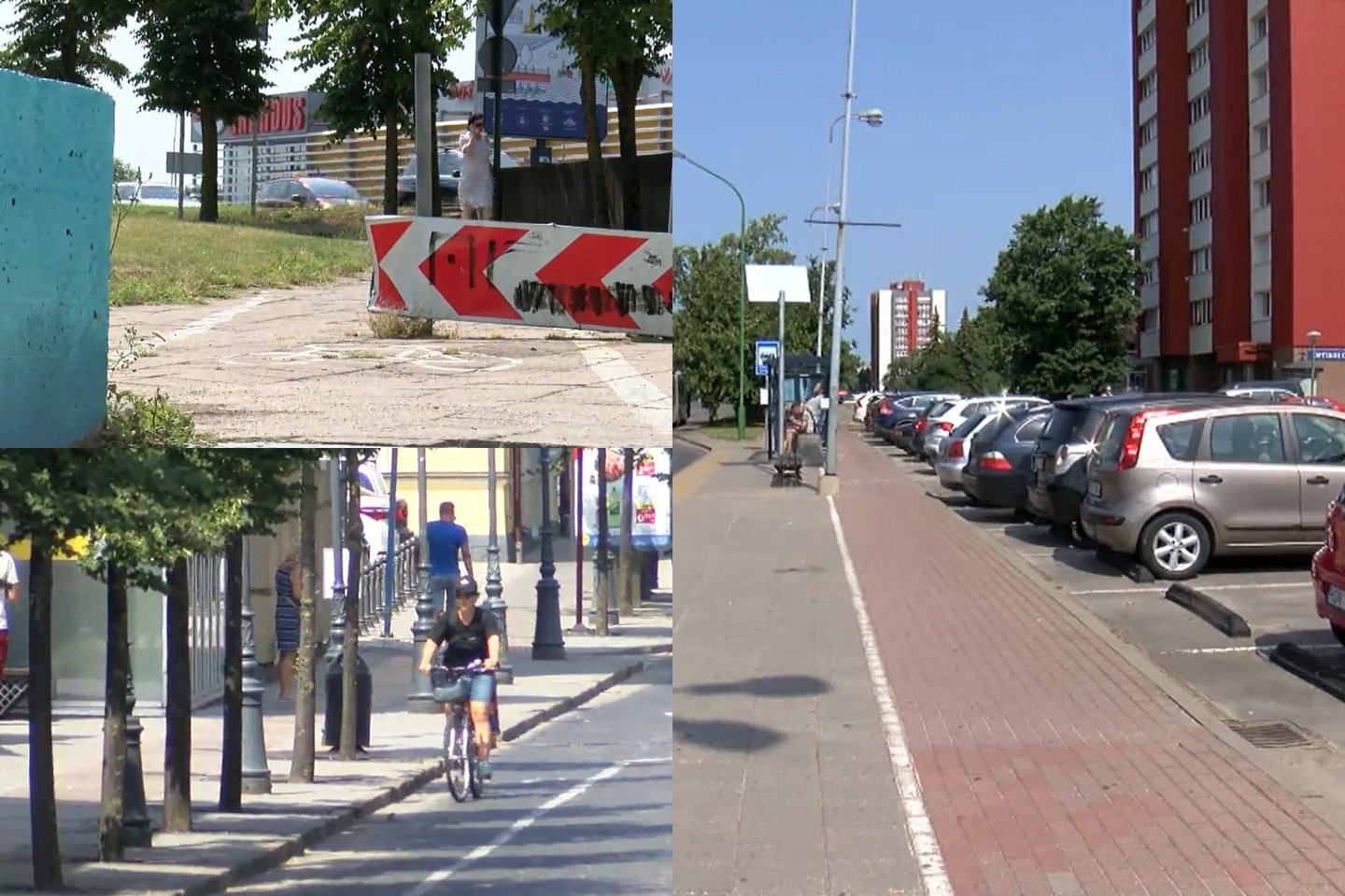 Klaipėdos dviratininkai skambina pavojaus varpais – vietomis mieste važiuot dviračių taku yra rizikinga.<br>lrytas.lt fotomontažas