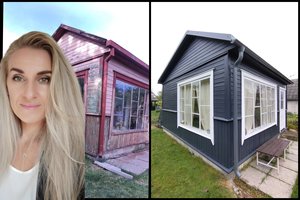 Vilnietė viena pati tėvų sodo namelį pakeitė neatpažįstamai – atnaujinimas nekainavo nė 1,5 tūkst. eurų