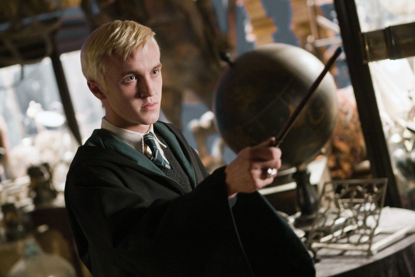  Tomas išgarsėjo sukūręs Drako Smirdžiaus vaidmenį „Hario Poterio“ filmuose.<br> Mary Evans/Scanpix nuotr.