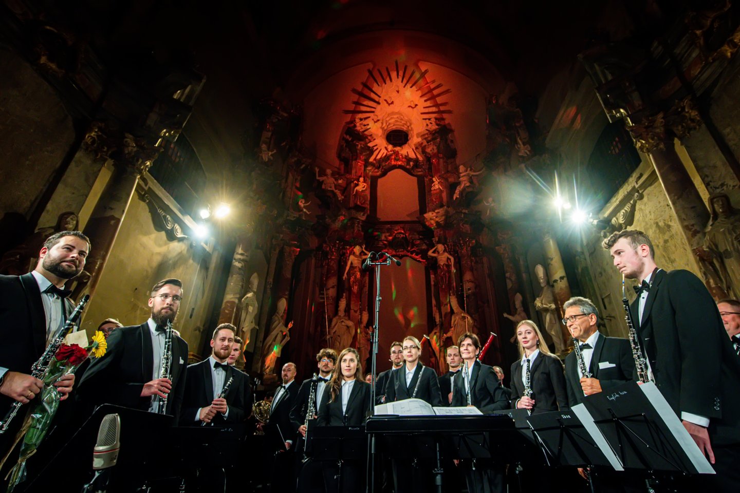Valstybinio pučiamųjų instrumentų orkestro „Trimitas“ sezono atidarymo koncerto akimirka.<br> D.Matvejevo nuotr.