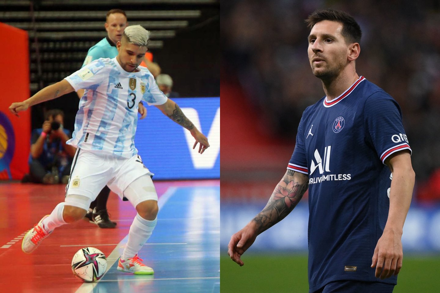 L.Messi stebėjo Kaune vykusias Argentinos futsal rinktinės rungtynes.<br>Lrytas.lt ir AFP/Scanpix nuotr. koliažas.