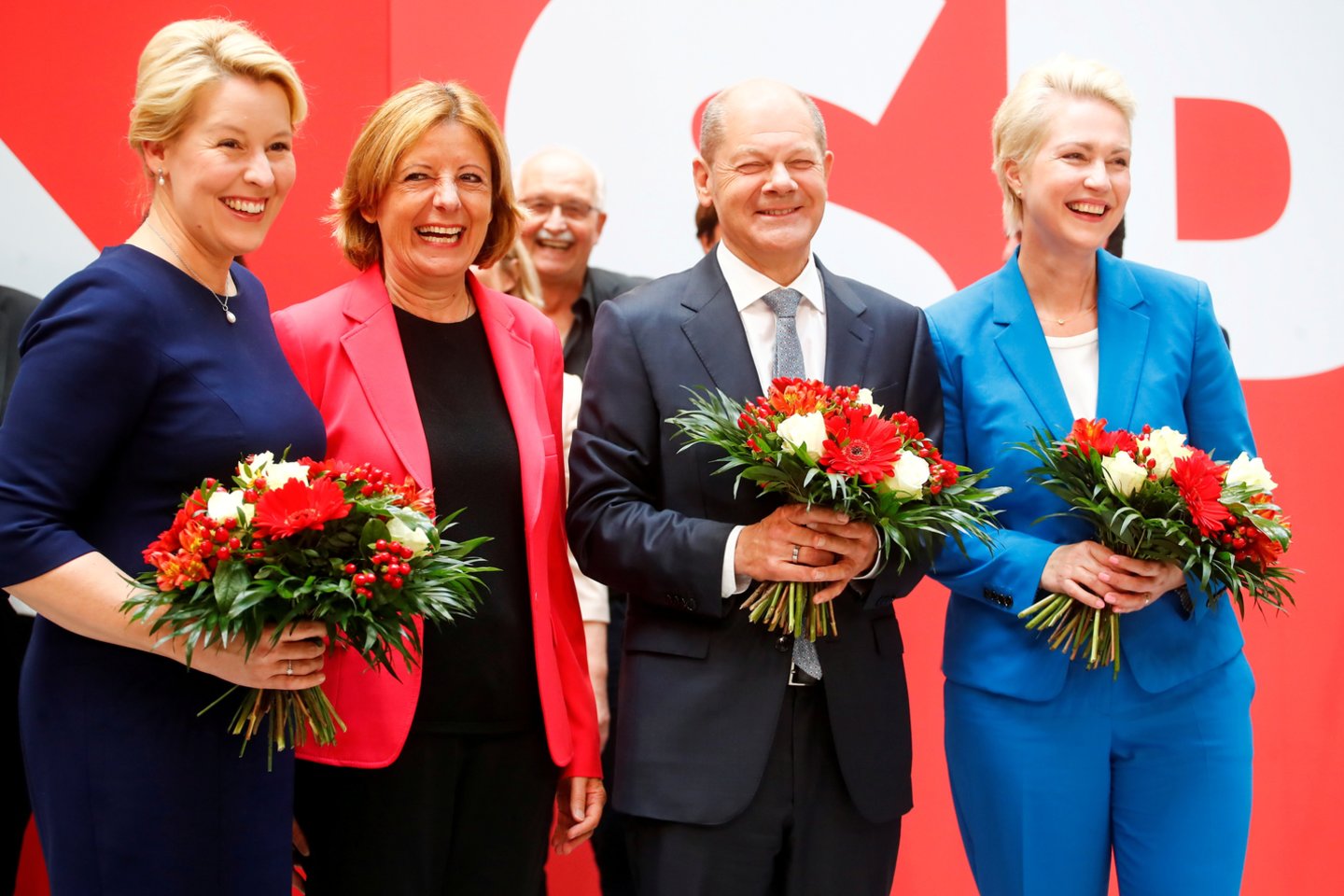  Socialdemokratų (SPD) Partijos vadovybės susitikimas po Vokietijos visuotinių rinkimų Berlyne.<br> Reuters/Scanpix nuotr.